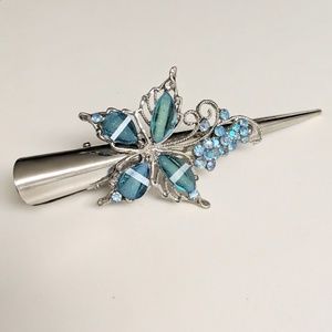 Rhinestone butterfly retro hair clip